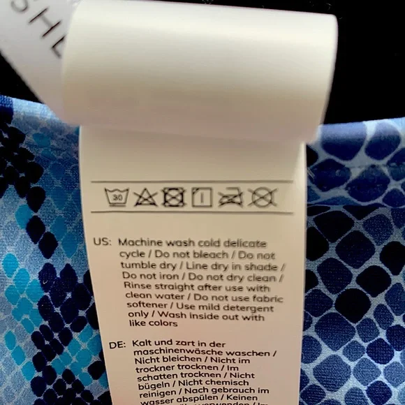 4/$25 NWT Cupshe Mosaic Blue Fish Scale Print Bikini Bottom S - Picture 5 of 7